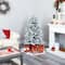 5ft. Pre-Lit Flocked Livingston Fir Pinecones Artificial Christmas Tree with Clear Warm LED Lights